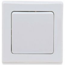 Wechselschalter Klemmanschluss, 10A/250V, 1-fach-Rahmen, weiß - Delphi