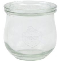 Weck - RR80 - Juego de 6 tarros de conserva, 370 ml, con tapa de cristal y anillas en caja original de (tapa de cristal y anillos)