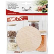 Couvercles en bois de hêtre pour bocaux de cuisine – 10 pièces – Diamètre 80 mm – Weck