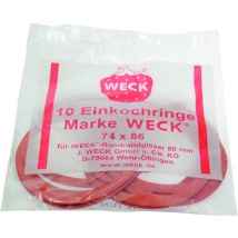 Weck Gummiringe 74 x 86 – 10 Stück – Dichtungsringe für Einkochgläser – Hergestellt in Deutschland