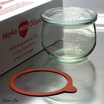 Verres en verre transparent – 580 ml – Lot de 6 – Hauteur 85 mm, Diamètre 100 mm – WECK
