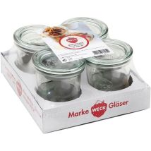 Barattoli WECK Mini Mold Jar 140ml – Set di 4 – Contenitori per alimenti – Capacità 140ml