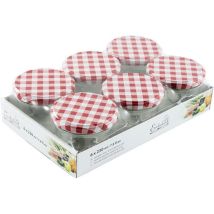 Weck Set 6 Vasetti Decorati Einkoch 230ml. Bassi
