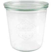 Verre WECK 580 ml – Couvercle en verre – Conservation confitures, chutneys, relishes – Transparent – Machine à soda et eau gazeuse