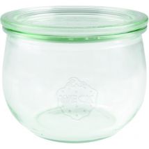 Weck - Tarro tulipán 500 ml (tarro de conservas de alta calidad con tapa de cristal para conservas resistente al calor apto para microondas apto para