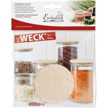 Tapas para Botes de Cocina – Diámetro 60 mm – Madera de haya – Weck