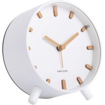 Wecker im skandinavischen Stil – Ø 11 cm – Hochwertige Materialien – Ideal für das Schlafzimmer – Karlsson