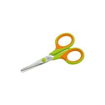 Ciseaux de bricolage soft-kid pour gauchers, longueur: 115 mm, rond, en acier inoxydable, lames vissées, poignée soft en - Wedo