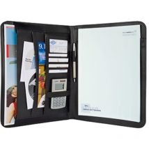 Schreibmappe Elegance 585401 din A4 Kunstleder schwarz - Wedo