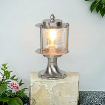 Wegeleuchte 29 cm E27 IP54 Haus Terrasse Glas Messing massiv Maritim Außenlampe