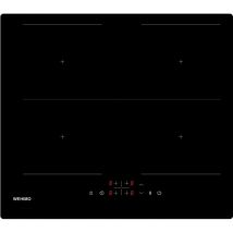 WEHIMO - Placa de inducción 6800w 59cm 4 zonas,9 Niveles de Potencia y Booster,Temporizador, Protección térmica, Bloqueo para niños, Control