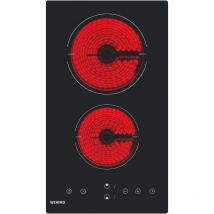 Wehimo - Placa Vitrocerámica 2 zonas 3000W,29.5CM,Bloqueo Infantil,9 niveles de Potencia,Control Táctil,Indicador de Calor,Temporizador,Negra