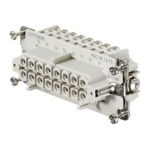 Embout de connecteur Weidmuller série he, 16 contacts , 16A, Femelle ( Prix pour 1 )