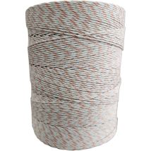 Weidezaunlitze Premium - Weiß/orange - 1000 M, 9 Leiter