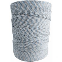 Weidezaunlitze Premium - weiß/blau - 1000 m, 9 Leiter