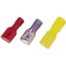 Weidmüller 1491910000 Presa piatta Larghezza spina: 6.3 mm Spessore spina: 0.8 mm Completamente isolato Rosso 100 pz.