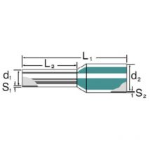 Weidmuller - Weidmüller 9025760000 Aderendhülse 0.25 mm² Teilisoliert Hellblau 500 St.