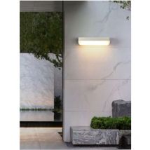 Trade Shop - weisse aussenwandleuchte 12W kaltes licht 6500K natürlich 4000K warm 3000K ES63 -