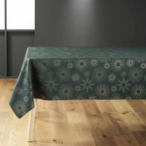 Weiße Tischdecke mit goldener Verzierung, pampille
