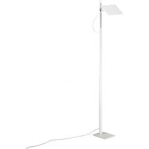 Weiße Wohnzimmer-LED-Stehleuchte, 24 w, 2160 lm, höhenverstellbar und 340° verstellbar, Ein-/Ausschalter, cct und Fußdimmer