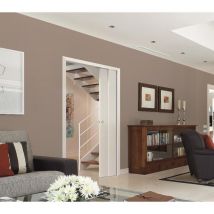 Fibrotubi - Weißer beschichteter Flachfugenabdeckungssatz für Taschenchassis L.100cm x H.210cm - 62144522