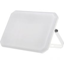 Alcapower - Weißer LED-Projektor Außenstrahler 230V 100W 4000K Abdeckung milchig 10000lm 266x190x30 mm