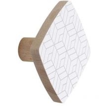 Weißer Quadratischer Garderobenkopf Evoludis