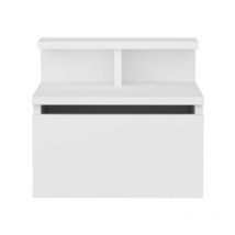 Nachttisch in Weiß mit Schublade und Regal visby