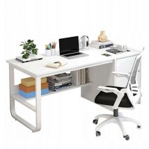 Weißes Computer-Schreibtisch mit Regalen