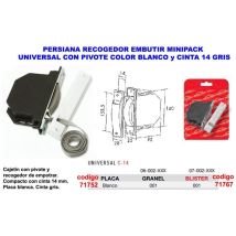 Teicocil - Weißes Kehrschaufelrollo Mit 14 Mm Grauem Klebeband 06002001