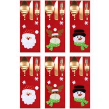 REA - Weihnachtliche Bestecktasche 6 Stk. KF333 dark red