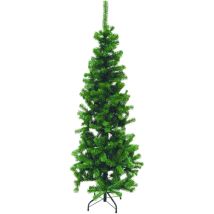 Weihnachtsbaumgrün Schlank Mit Ineinandergreifender Struktur Und Basis In Metall Sestrolie Superior Slim - H180 Cm - 436 Rami