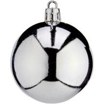 Kugeln Ofweihnachten Ø 6 Cm 24 Stück Kunststoff Silber