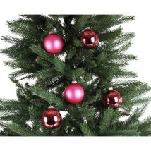 Weihnachtsbaumkugeln 8er-Set 7,5cm Christbaumkugeln Baumschmuck Weihnachtsdeko - pink