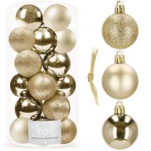 Weihnachtsbaumkugeln-set 20 Stück 4 Cm Champagner