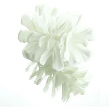 Weihnachtsdeko Kiefernzapfen Weiß mit Metall-Clip Ø 7 cm - Kunststoff