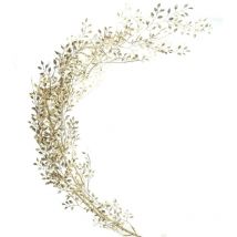 Gasper - Weihnachtsdeko Miniblattzweig Champagner 103 cm - Kunstpflanze