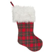 Weihnachtsdekoration Gitter 28x56 rot karierter Sockenschuh Eurofirany Neu