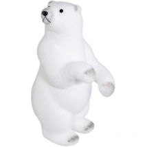 Weihnachtsdekoration, Stehender Bär Beflockt H.50cm - Atmosphera Créateur D'Intérieur