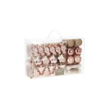 Springos - Weihnachtskugeln 77 Stück, Roségold, Weihnachtsschmuck