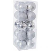 Weihnachtskugeln - Bigbuy Weihnachten - Set Von 20 - Kunststoff - 6 Cm - Mehrfarbig