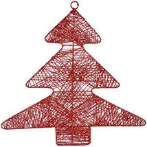 Krist+ - Weihnachtsschmuck Rot Metall Weihnachtsbaum de Weihnachtsbaum 36,7 x 0,2 x 37,5 cm