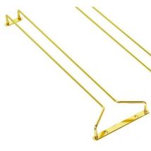Weinglashalter aus Messing für 6 Gläser – 615 x 115 mm – Maximaler Durchmesser 9 cm – Ideal für Gastronomiebetriebe