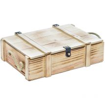 Weinkisten 3er geflammt inkl. Holzwolle