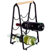 Elegant wine bottle rack in black metal and wood 87415801 87415801 87415801 87415801 87415801 87415801 87415801 87415801 87415801 87415801 87415801