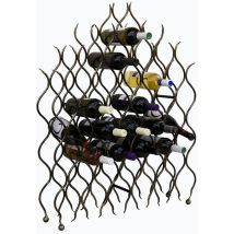 Weinregal "grand Feu" Metall Schmiedeeisen Für 40 Flaschen Flaschenhalter 95 Cm