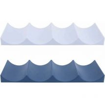 Weinregal im europäischen Stil, 2 Stück, Kunststoff-Weinregal, Kühlschrank-Flaschenhalter für Küchentheken, Speisekammer, Kühlschrank