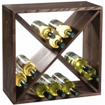 Weinregal, stylische dunkelbraune Box für 24 Flaschen Kesper
