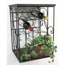 Dandibo - Weinregal Wandregal HX12981 Flaschenständer 53 cm Flaschenhalter Regal