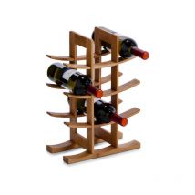 Weinregal, Weinständer, Flaschenständer, Flaschenregal aus Holz für 12 Flaschen